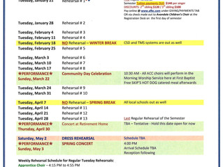 Spring 2020 Calendar