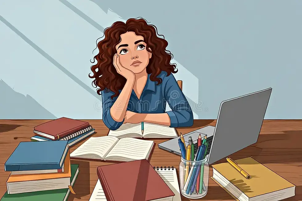 Author conjuring a scene