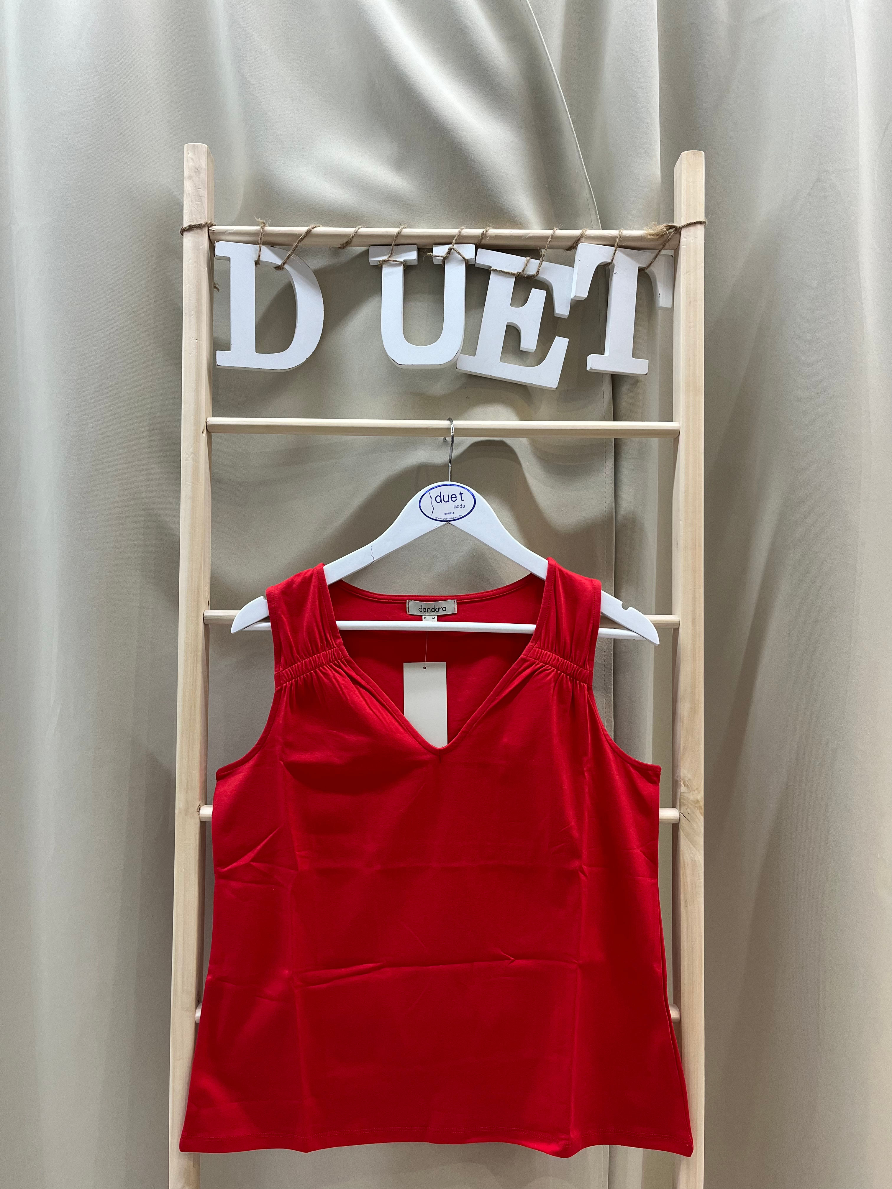 Camiseta roja tirantes Merletti 