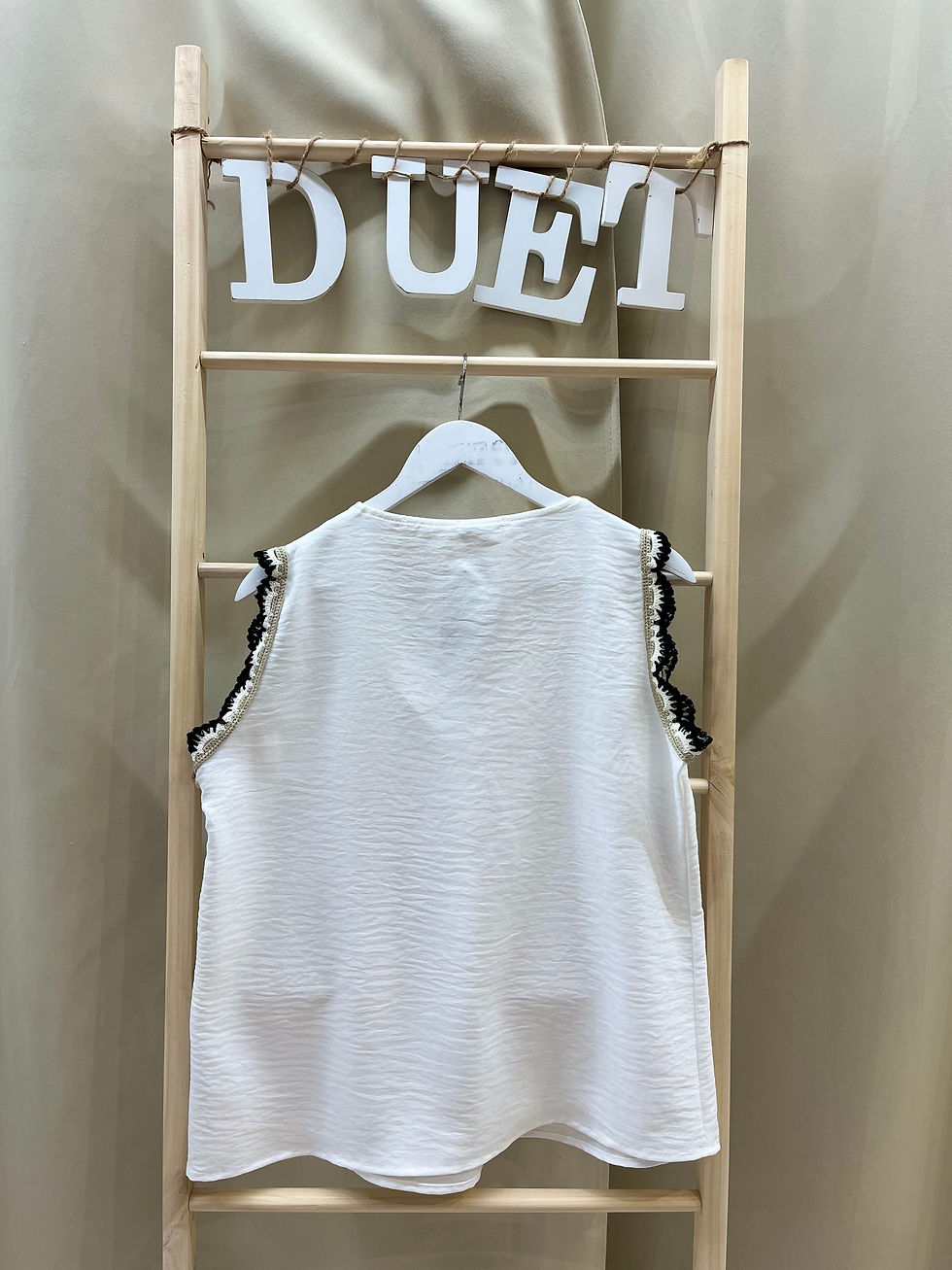 Miniatura: Blusa blanca crochet 