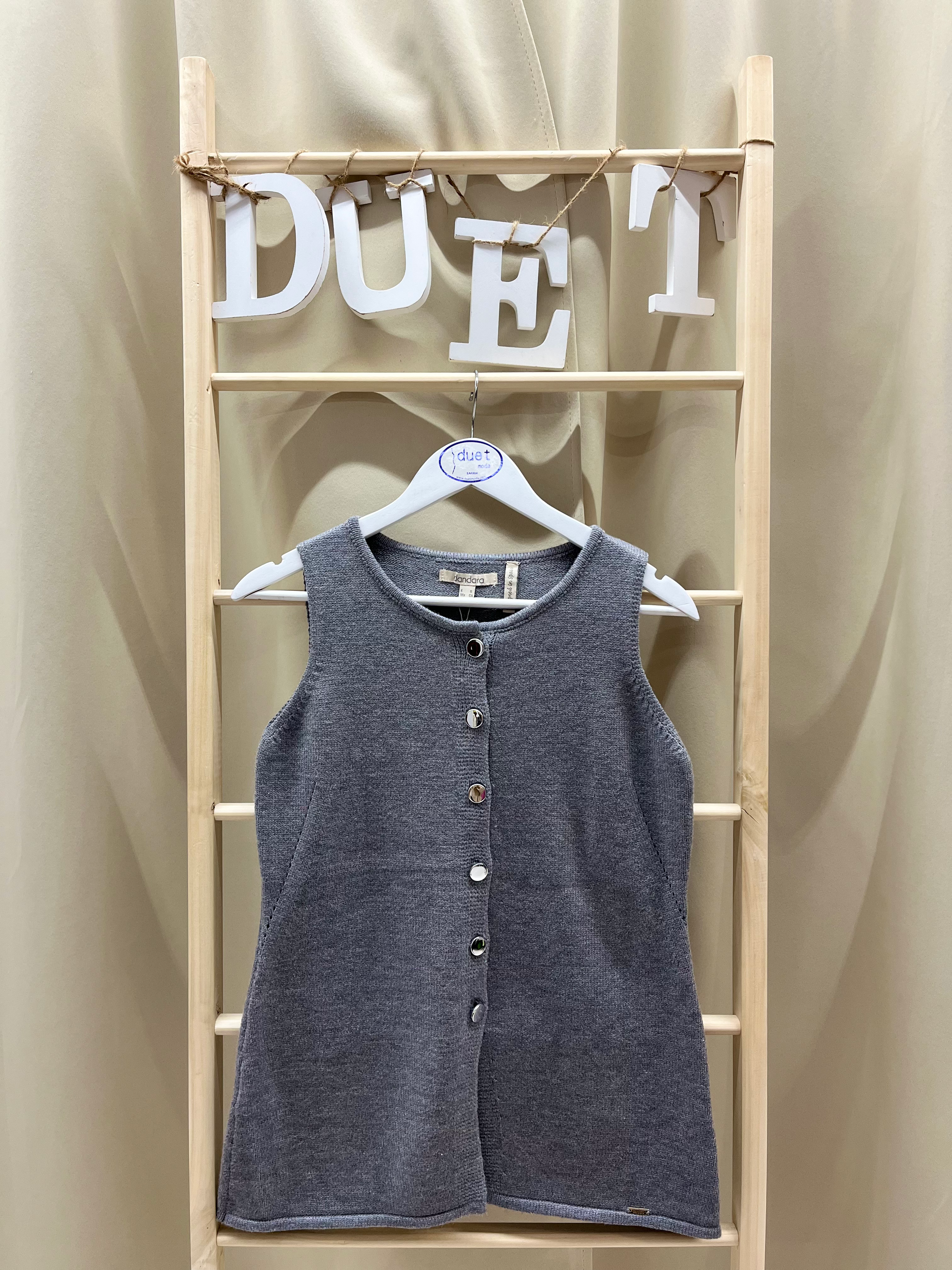 Chaleco punto gris Merletti 