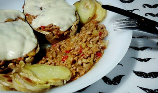 Berenjenas rellenas de carne