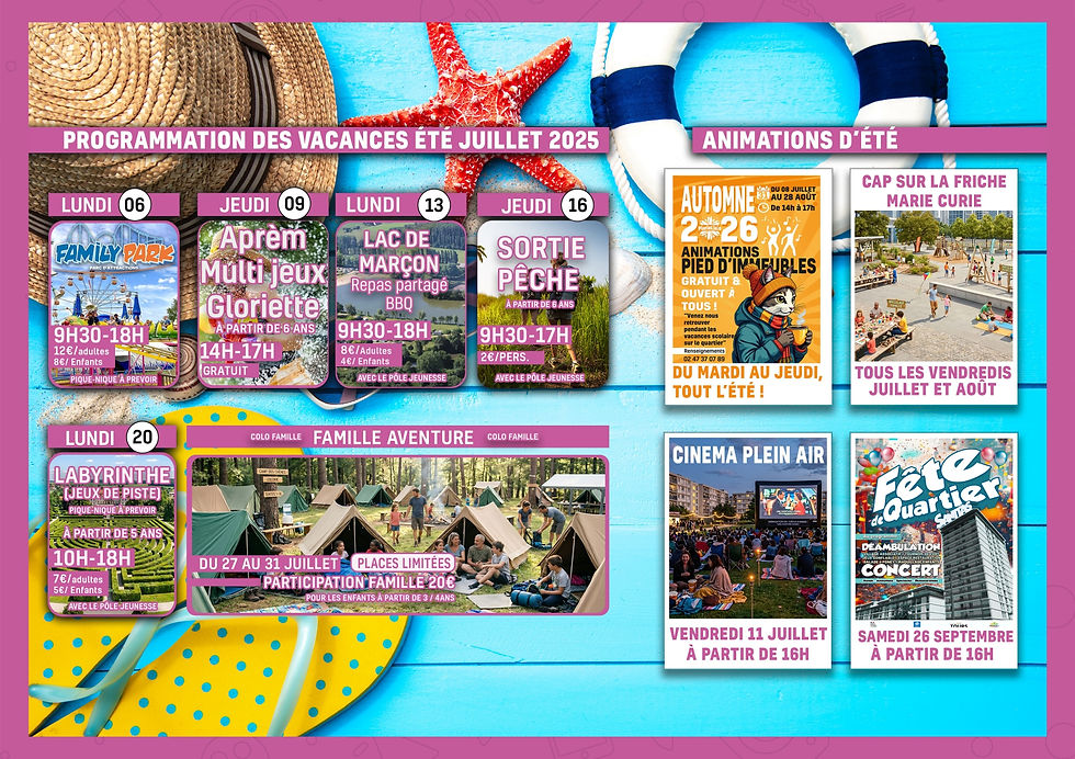 LA PROGRAMMATION FAMILLE DE L'ETE 2026 EST ARRIVEE !!