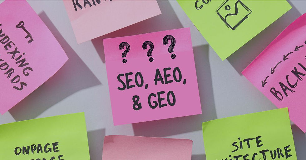 What are SEO, AEO, and GEO?