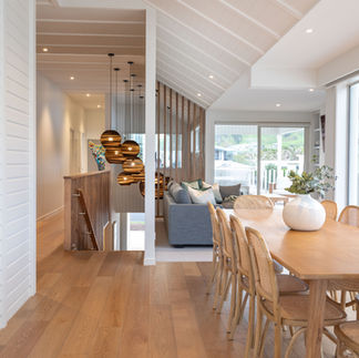 living and dining with timber flooring