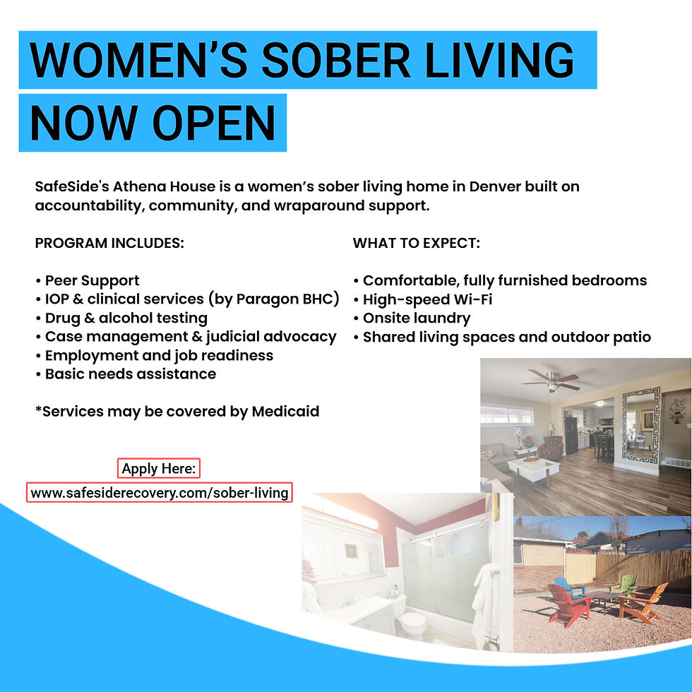 Flyer of SafeSide Women's Sober Living Program
