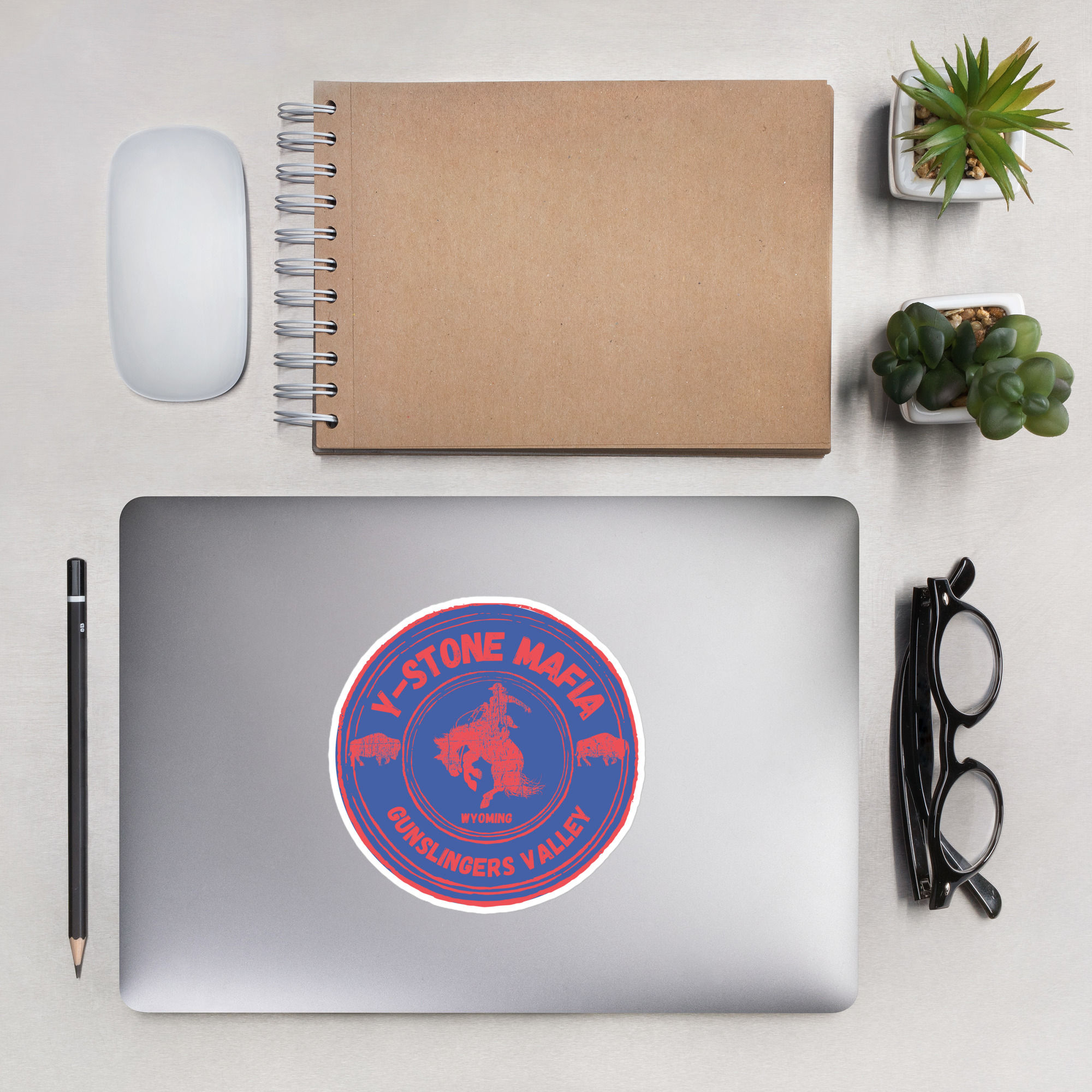 Blue Wyoming Bills Mafia Decal