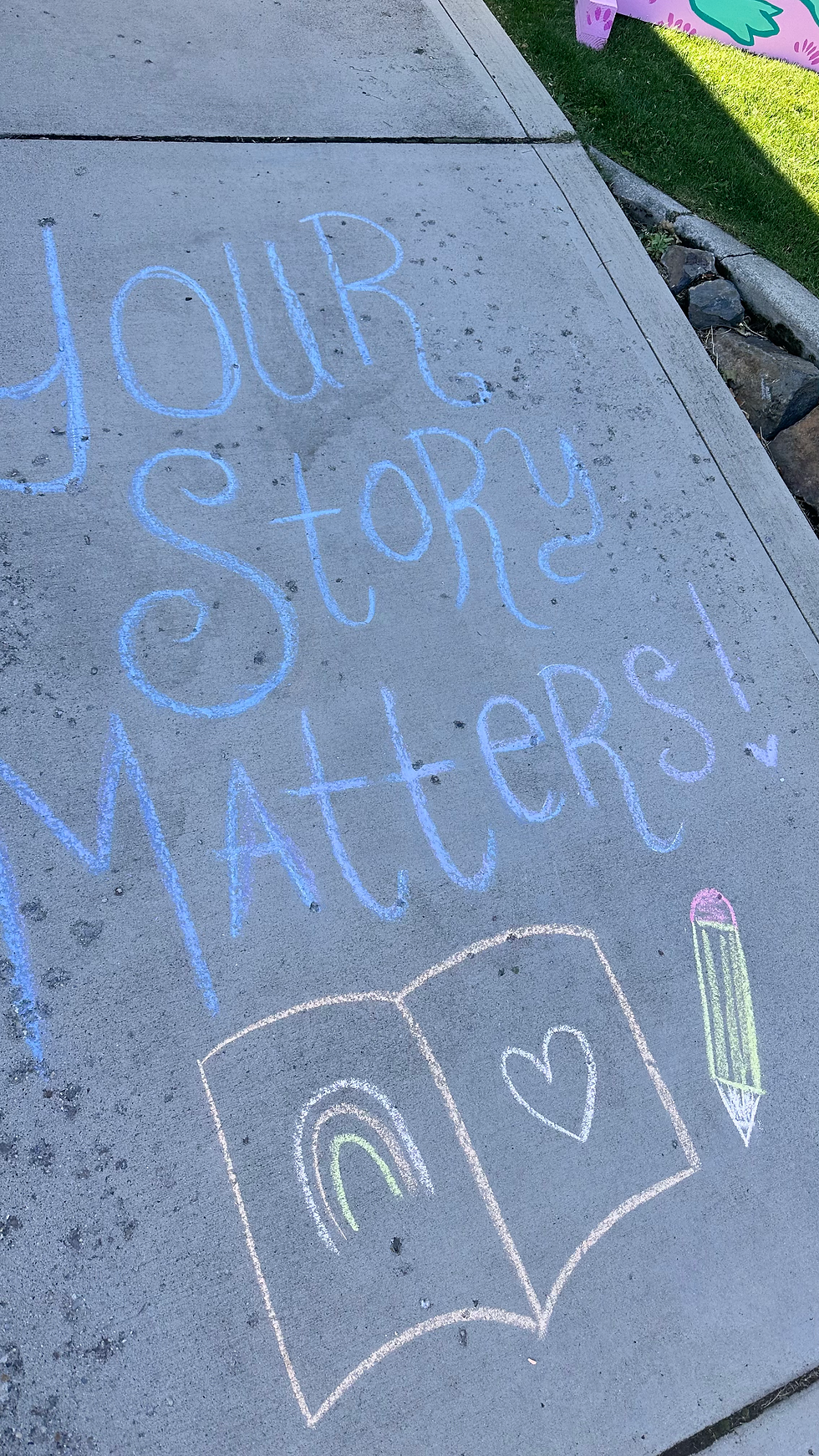 Chalk art at Pride In Perry 2025.