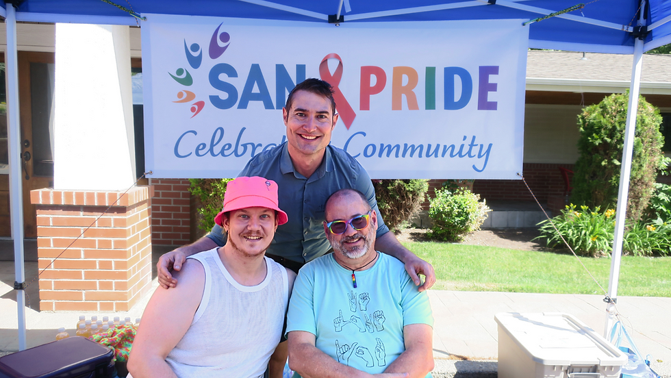 Vendors pose for a photo at Pride In Perry 2024.
