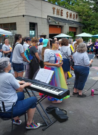Spectrum Singers perform at Pride In Perry 2025.