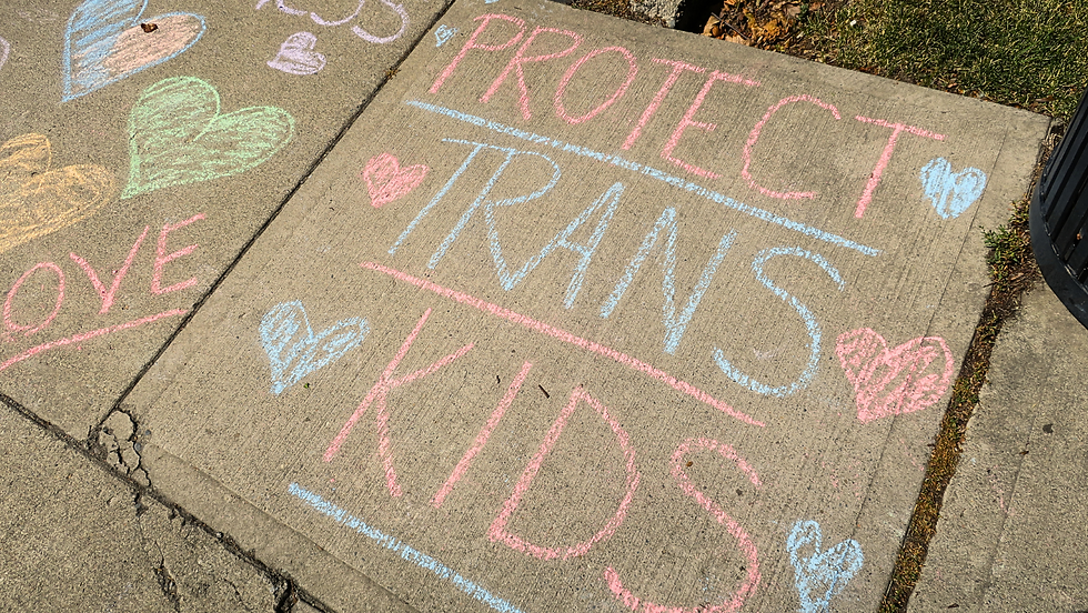 Chalk art at Pride In Perry 2024.