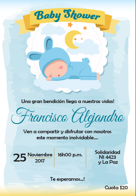 Miniatura: INVITACIÓN BABY SHOWER NIÑO