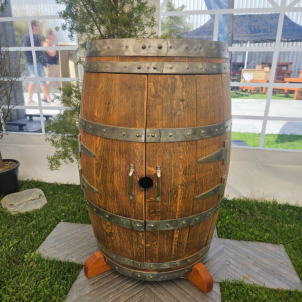 Thumbnail: Full Wine Barrel Bar Cabinet