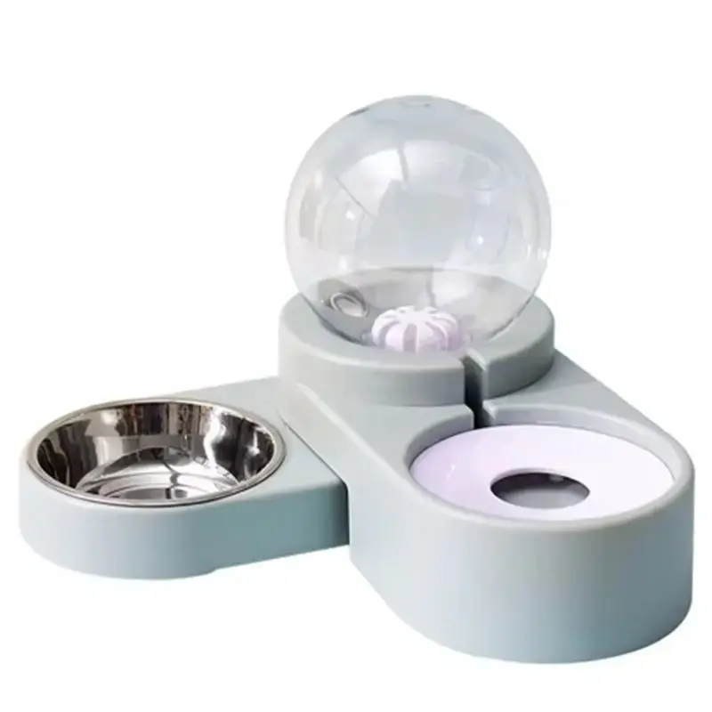 AT05-Dog Food Container 3 In 1 Pet Cat Automatic Feeder 1.8L Water Dispenser Dri