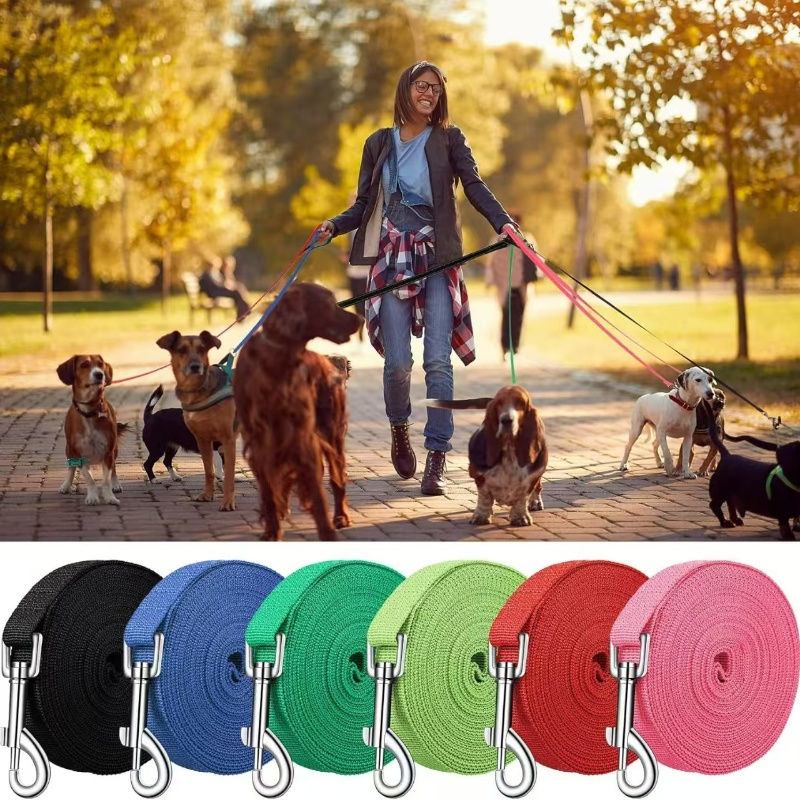 Solid Dog Leash For Large Dogs Pet Puppy Walking Training Lead Rope Big Dog Nylo