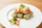 Stir-fried shrimp and avocado