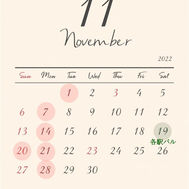 11月の営業のお知らせ