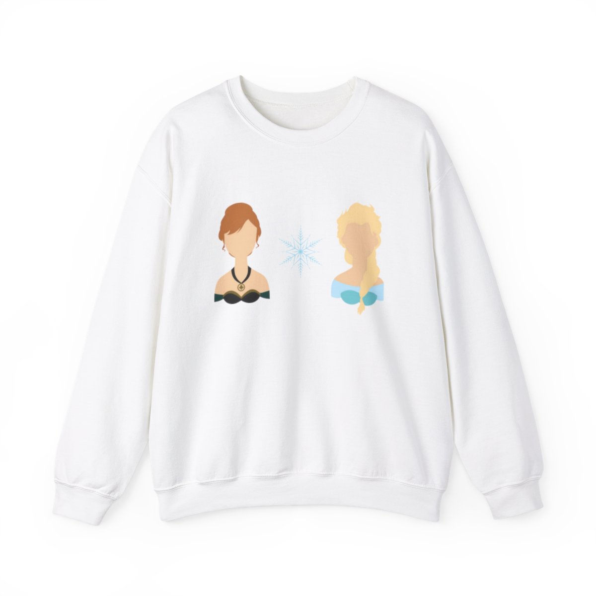 Anna and Elsa Minimalist Unisex Heavy Blend™ Crewneck Sweatshirt