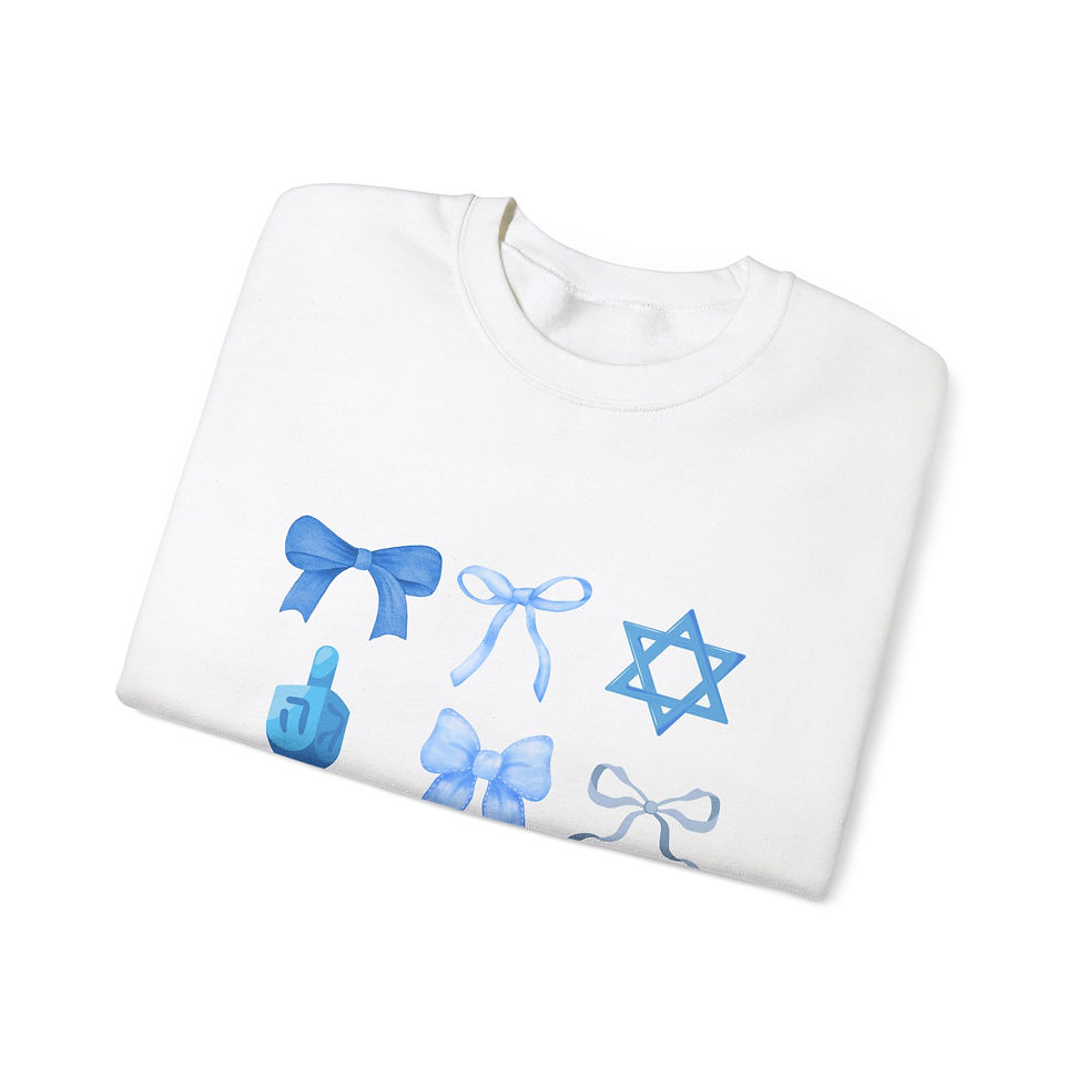Thumbnail: Chanukah Bow Unisex Heavy Blend™ Crewneck Sweatshirt