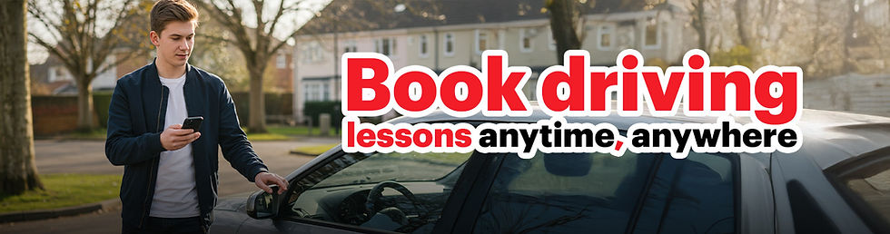 •_Book driving lessons anytime, anywhere