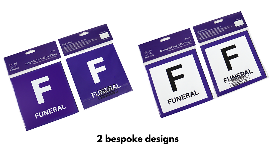 Reverentia Magnetic Funeral Plates A clear, visible magnetic sign in two designs. Encourag