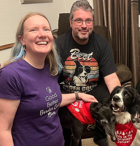 Abi and Damien are ready to welcome your dog with the help of Loki and Blondie