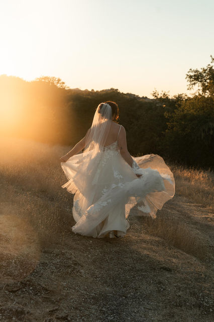 Golden hour captured by a California wedding photographer