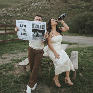 Central Coast engagement session with candid, romantic couples portraits