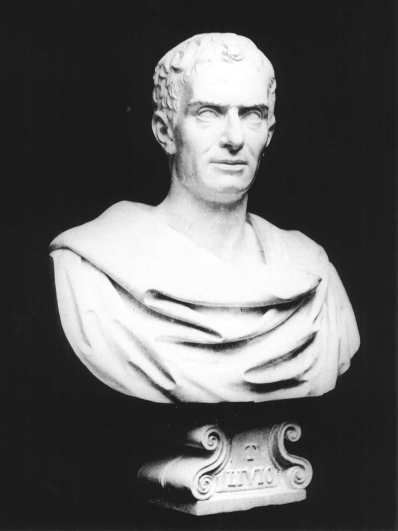 Büste des Titus Livius, 19. Jh., heute Venedig; Quelle: Wikipedia, Urheber: Luigi Baldin.