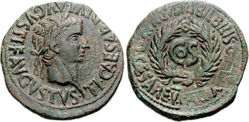 As, Bilbilis, unter Seianus als Consul; Quelle: wikimedia commons; Urheber: Classical Numismatic Group, Inc.