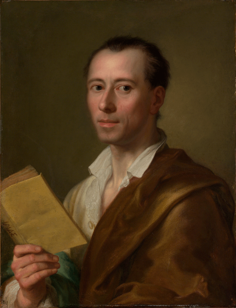 Porträt Winckelmanns von Anton Raphael Mengs, kurz nach 1755. Quelle: Wikipedia.
