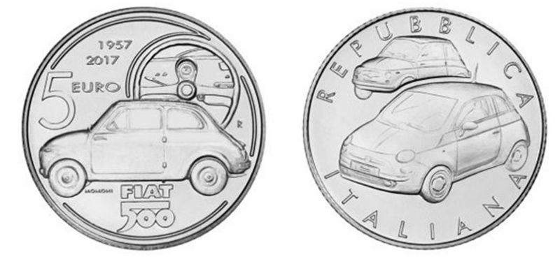 5 Euro, 925/1000 Silber, 32 mm; 18 g; Quelle: Fiat Deutschland