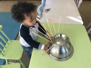 Fine motor activity in the kitchen