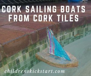 Cork sailing boats from cork tiles