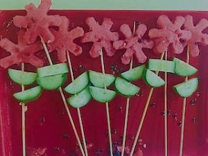 Watermelon and Cucumber Sticks