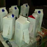 Owl Bird feeder from Milk Cartons