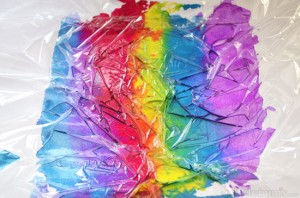 Cling Wrap Painting