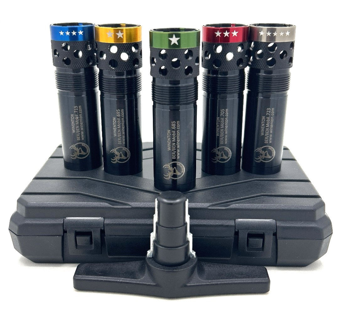 Winenton™ 12ga Beretta/Benelli Ported Extended Mobil Choke Tube Set / Black