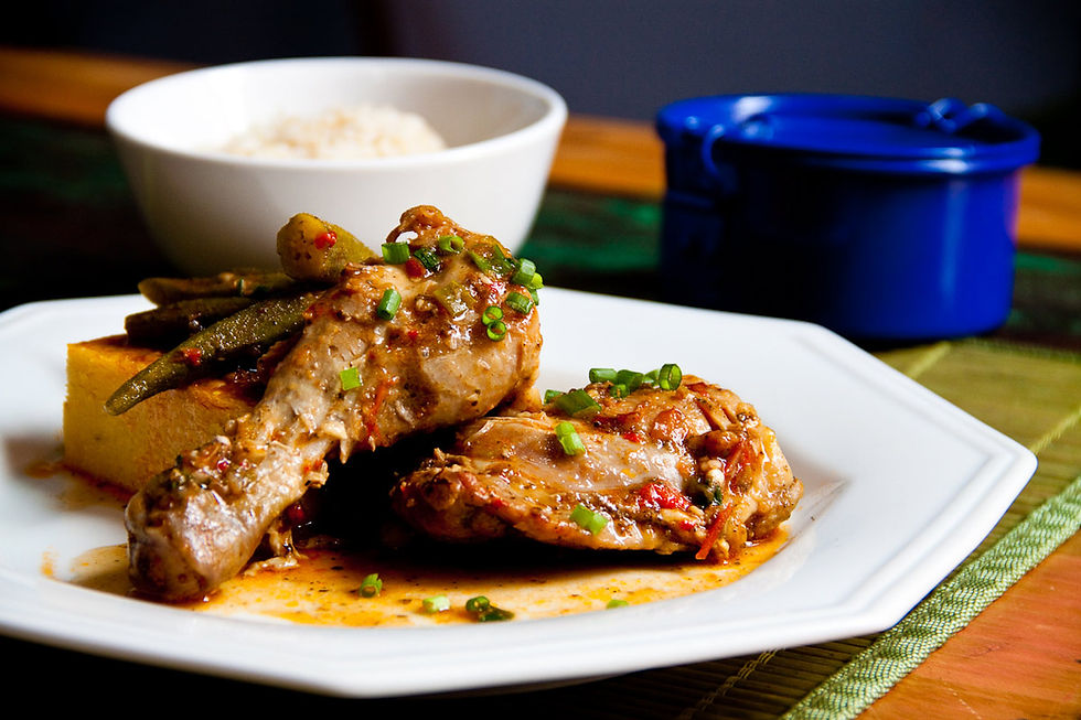 Fotografia de Frango com polenta
