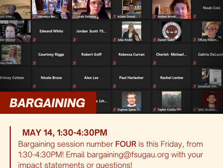 Bargaining Session 4: 5/14, 1:30-4:30PM