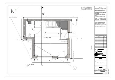 This image shows an example of our scaled Building Regulatioan example of our scaled planning drawings at sphion architecture