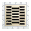FloFx Satin Gold Hex3D Drain Grate