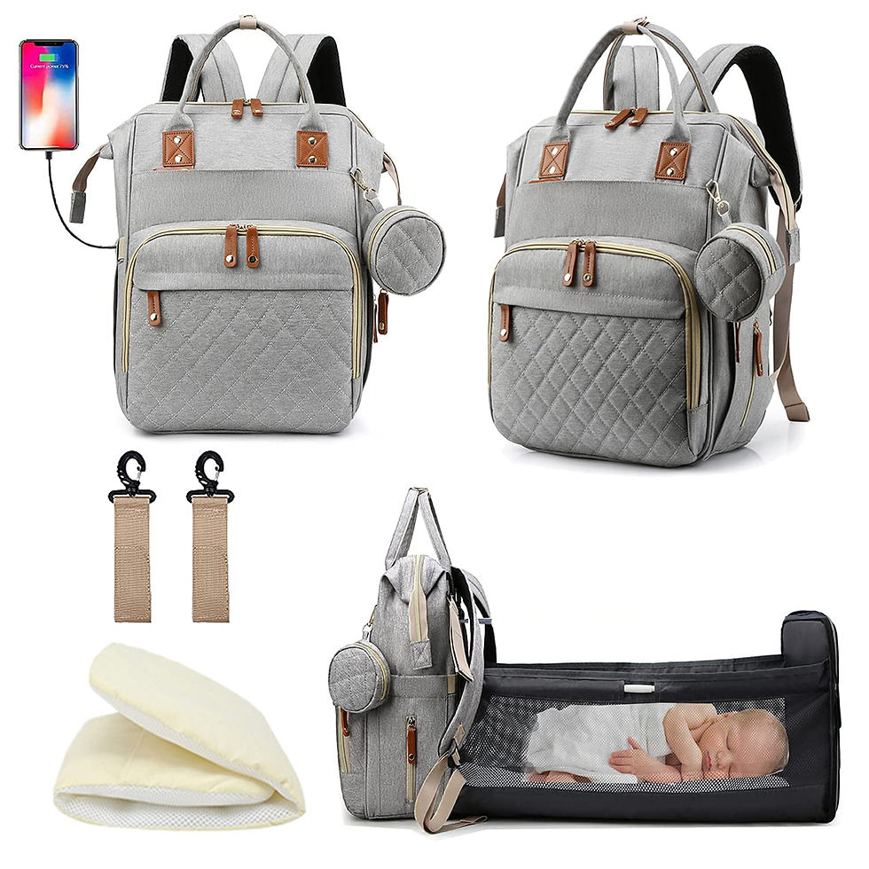 Thumbnail: Large Capacity Waterproof Diaper Backpack Baby Diaper Bag With Changing Station