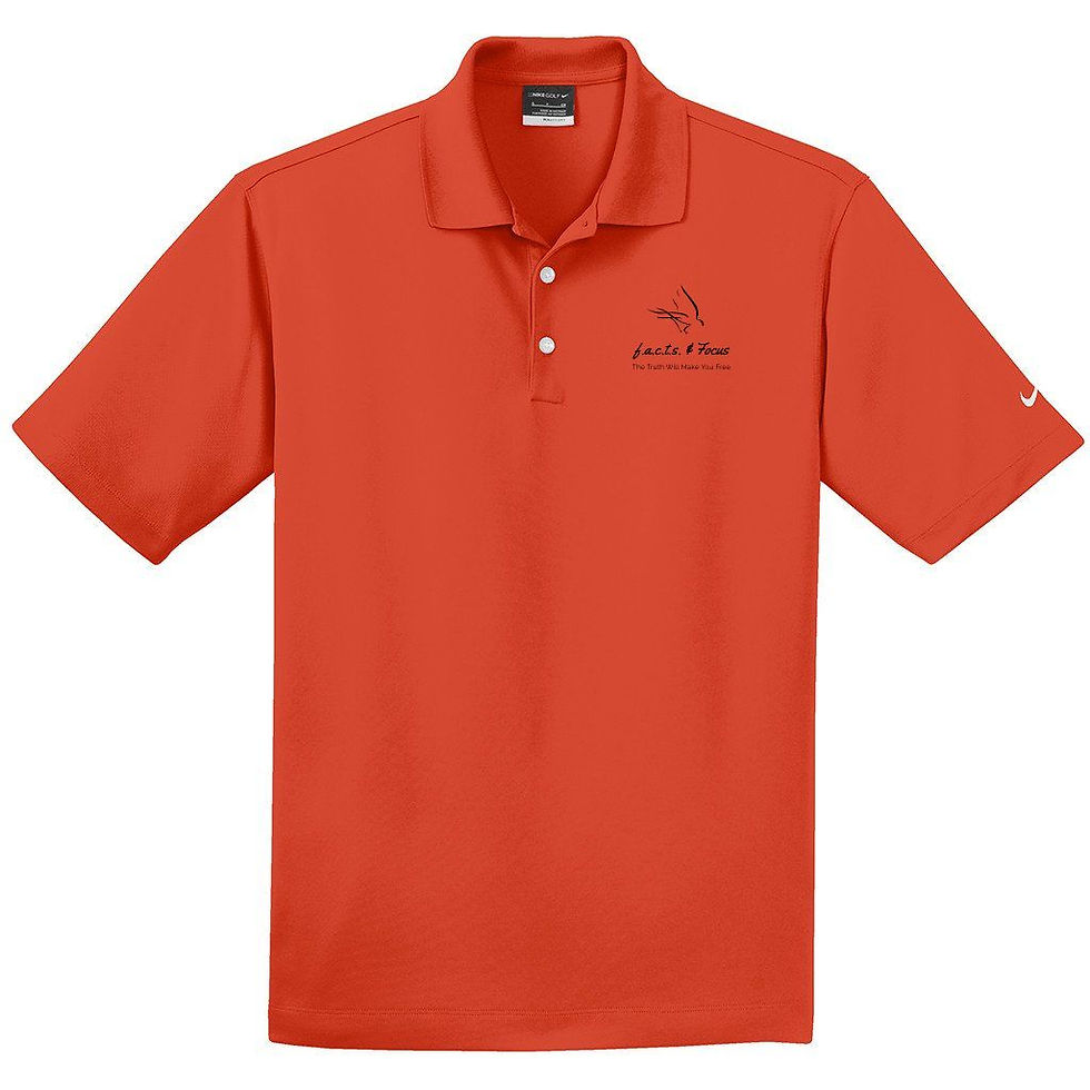 Nike Men's Orange Dri-FIT Short Sleeve Micro Pique Polo