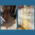 Side-by-side images showing basement issues: the left image features a flooded basement with bikes and stored items on a wet concrete floor, and the right image displays a basement wall with visible cracks, water stains, and rust, indicating severe water damage