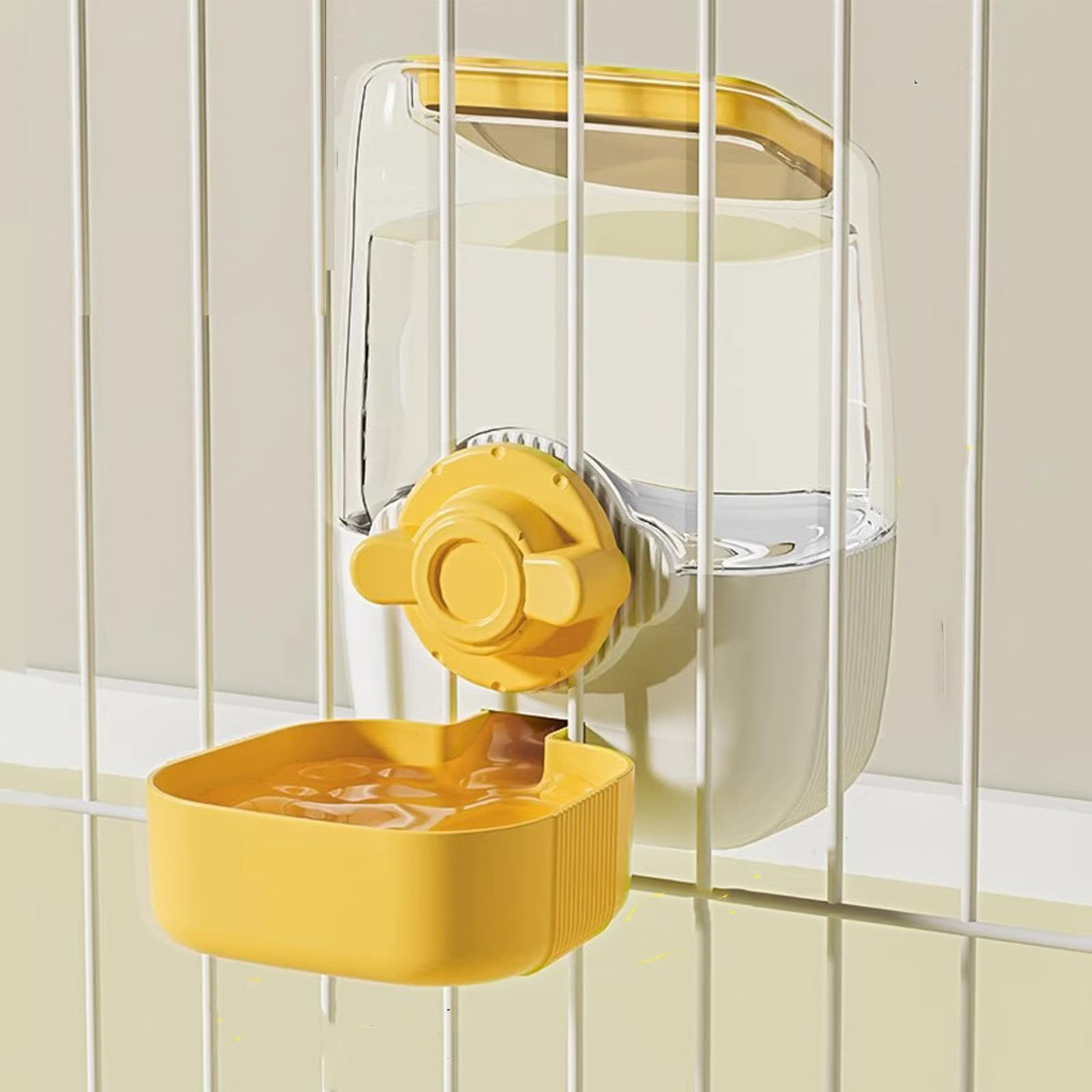 Pet Auto-Feed and Water Station 33oz - Yellow & White
