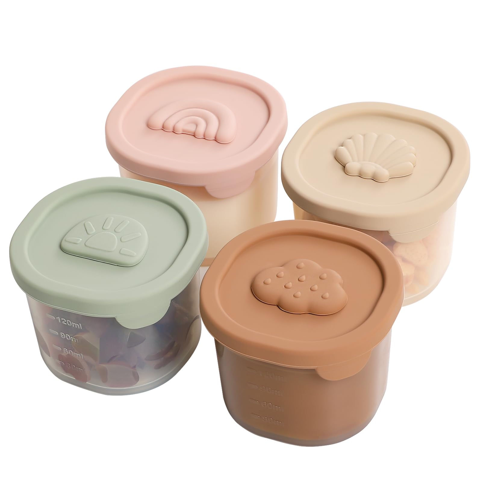 YIVEKO Baby Food Containers Silicone Baby Food Storage Containers for Infants an