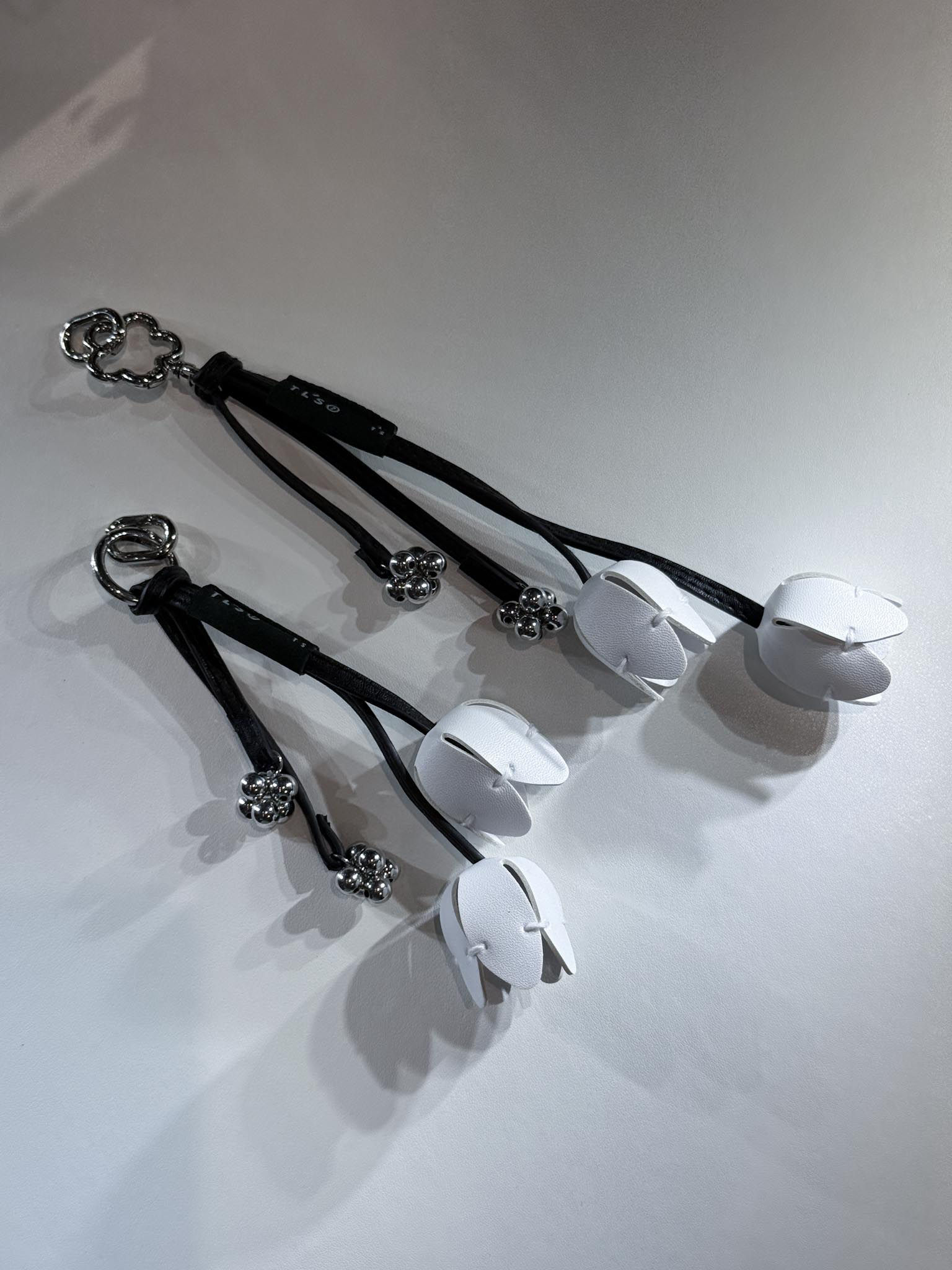 Floral Leather Key/ Bag Ring