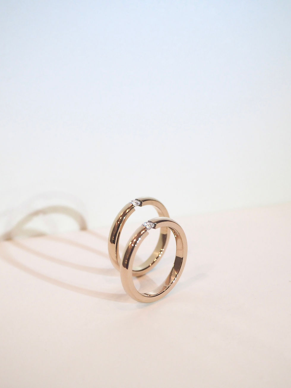 縮圖：MOISSANITE Personalized Wedding Band Custom Ring in Rose Gold Sliver