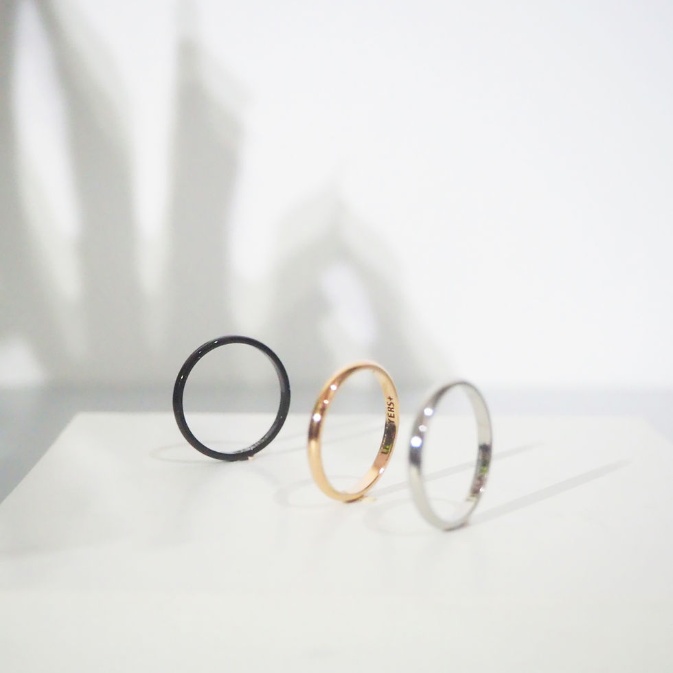 サムネイル： 18K Rose Gold Personalized Engraving Round Ring